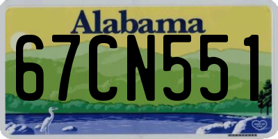 AL license plate 67CN551