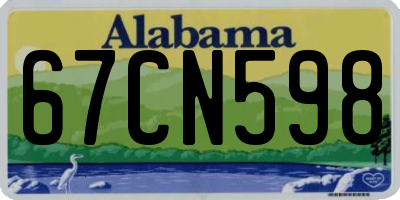 AL license plate 67CN598