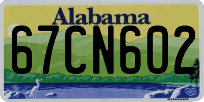 AL license plate 67CN602