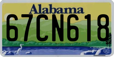AL license plate 67CN618
