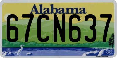 AL license plate 67CN637