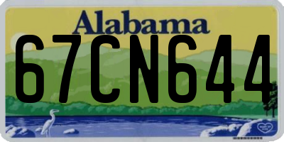 AL license plate 67CN644