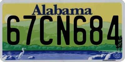 AL license plate 67CN684