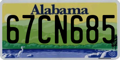 AL license plate 67CN685