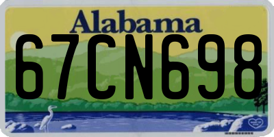 AL license plate 67CN698