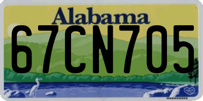 AL license plate 67CN705