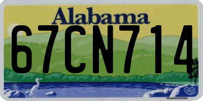 AL license plate 67CN714