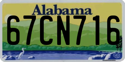AL license plate 67CN716