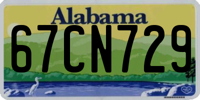 AL license plate 67CN729