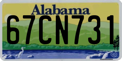 AL license plate 67CN731