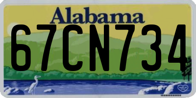 AL license plate 67CN734