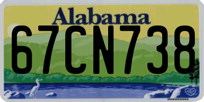 AL license plate 67CN738