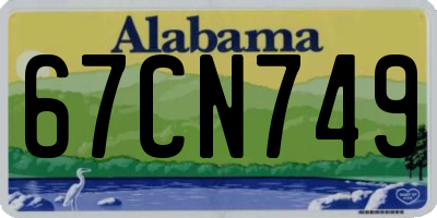 AL license plate 67CN749