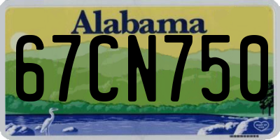AL license plate 67CN750