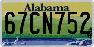 AL license plate 67CN752