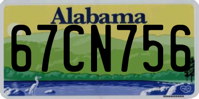 AL license plate 67CN756