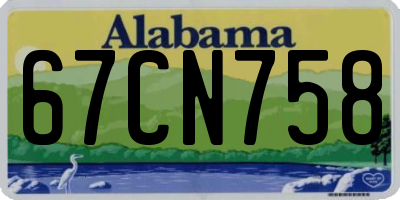 AL license plate 67CN758
