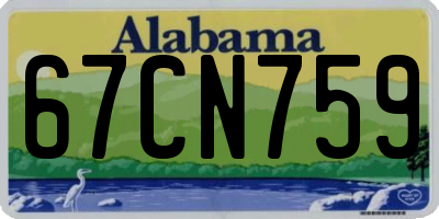 AL license plate 67CN759
