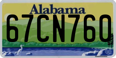 AL license plate 67CN760