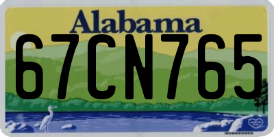 AL license plate 67CN765
