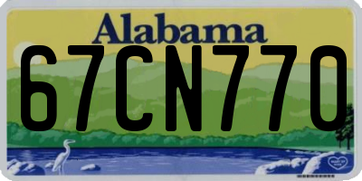 AL license plate 67CN770