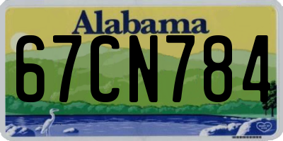 AL license plate 67CN784