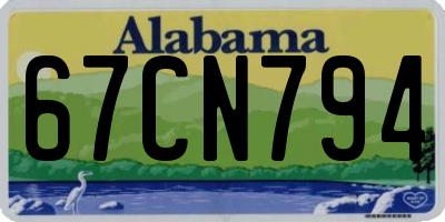AL license plate 67CN794