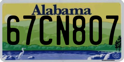 AL license plate 67CN807
