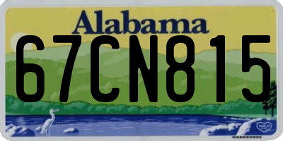 AL license plate 67CN815