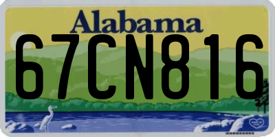 AL license plate 67CN816