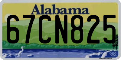 AL license plate 67CN825