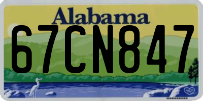 AL license plate 67CN847