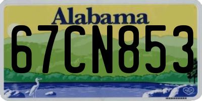 AL license plate 67CN853