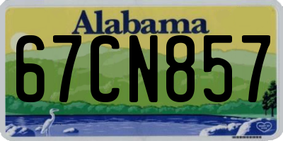 AL license plate 67CN857