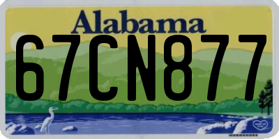 AL license plate 67CN877