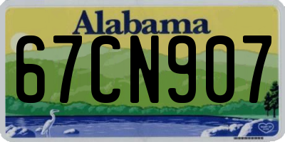 AL license plate 67CN907