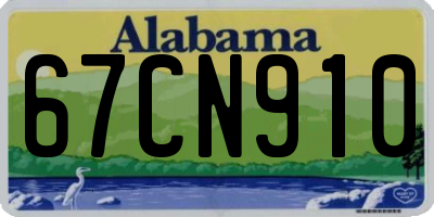 AL license plate 67CN910