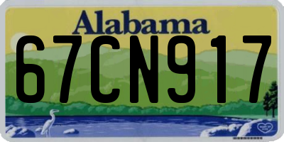 AL license plate 67CN917