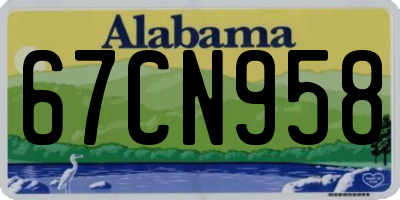 AL license plate 67CN958