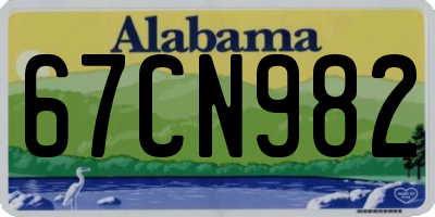 AL license plate 67CN982