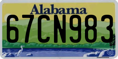 AL license plate 67CN983