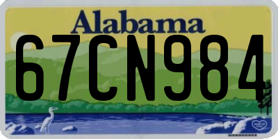 AL license plate 67CN984