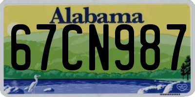 AL license plate 67CN987