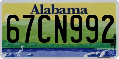 AL license plate 67CN992