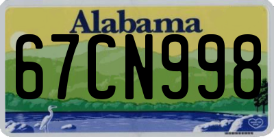 AL license plate 67CN998