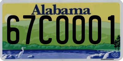 AL license plate 67CO001