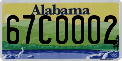 AL license plate 67CO002
