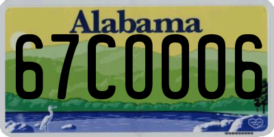AL license plate 67CO006
