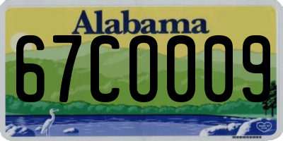 AL license plate 67CO009