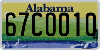 AL license plate 67CO010